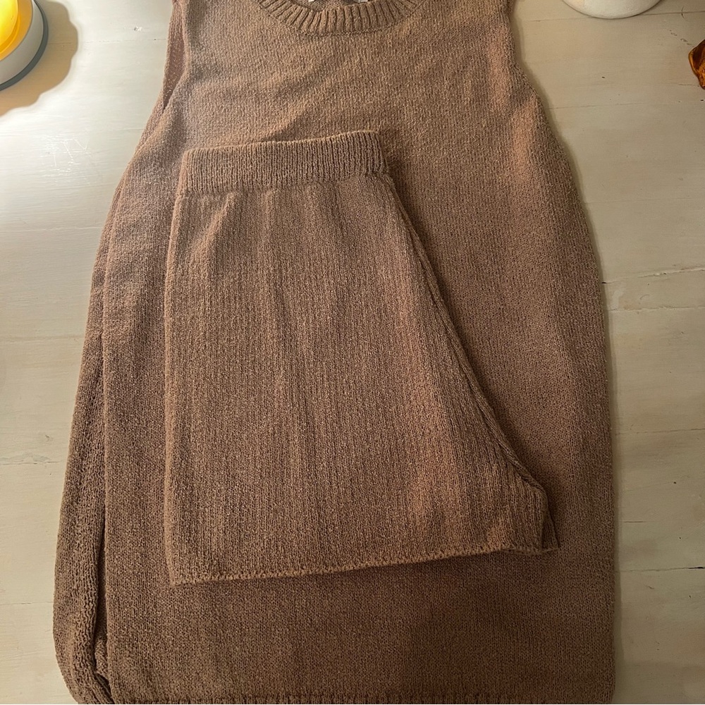 Women's Summer Sleeveless Sweater Lounge Set size large - Picture 4 of 6